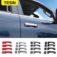 TESIN Car Exterior Door Handle Decoration Cover Protection Shell Trim Sticker Essories For Dodge RAM 1500 2018 2019 2020 2021