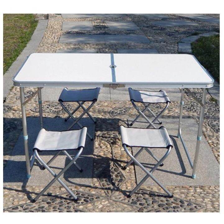 พร้อมส่งในไทย-โต๊ะพับ-โต๊ะสนาม-folding-table-โต๊ะปิคนิค-แบบพกพาสะดวก-พับได้-ปรับระดับได้