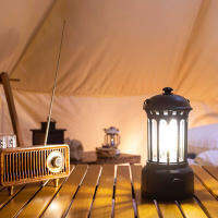 COB Camping Lantern Retro ABS Chrome Plated Iron Portable Camp Lamp สำหรับตกปลากลางแจ้ง