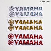 YAMAHA สติ๊กเกอร์ โลโก้ตัวหนังสือ 3D สำหรับ YAMAHA ยามาฮ่า ขนาด 2 x 14.5 cm.