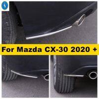 Stainless Steel Front Rear Bumper Corner Protection Strip Cover Trim Decorative Car Accessories Fit For Mazda CX-30 2020 - 2022