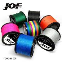 JOF อุปกรณ์ตกปลา X4ใหม่1000เมตร4เส้นสายถัก PE หลากสีสายตกปากหลายเส้น10LBS-80LBS