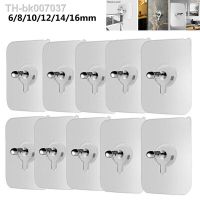 ✕  10Pcs No Trace Stickers Nail Free Wall Hook Screw Adhesive Without Drilling Wall Hangers Kitchen Bathroom Screw Hook Hanger