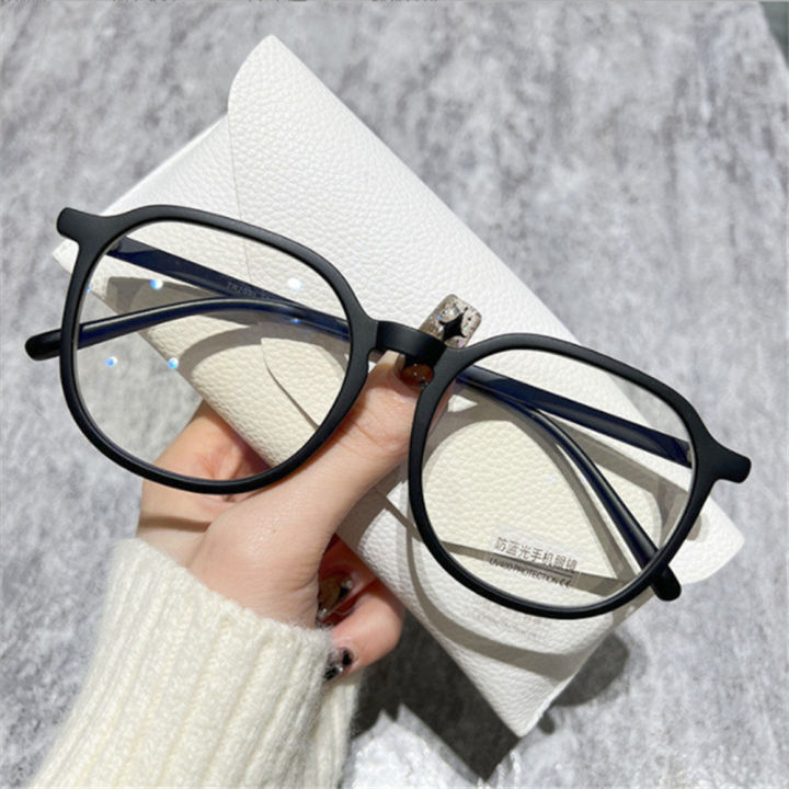 แว่นตากระจกแว่นตาแบนสี่เหลี่ยมใหม่2022เฟรมขนาดใหญ่โปร่งใสแฟชั่นเพื่อการป้องกัน-uv400