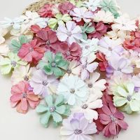 50pcs/pack 5 Cm Width Artificial Flower Head For DIY Wedding Party Home Decorations Floral Wreath Scrapbook Craft