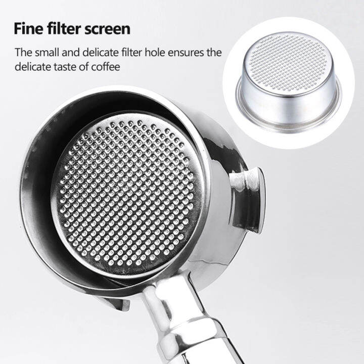 51mm Filter Basket, Pressurized Espresso Filter Basket Stainless Steel Double Wall Portafilter