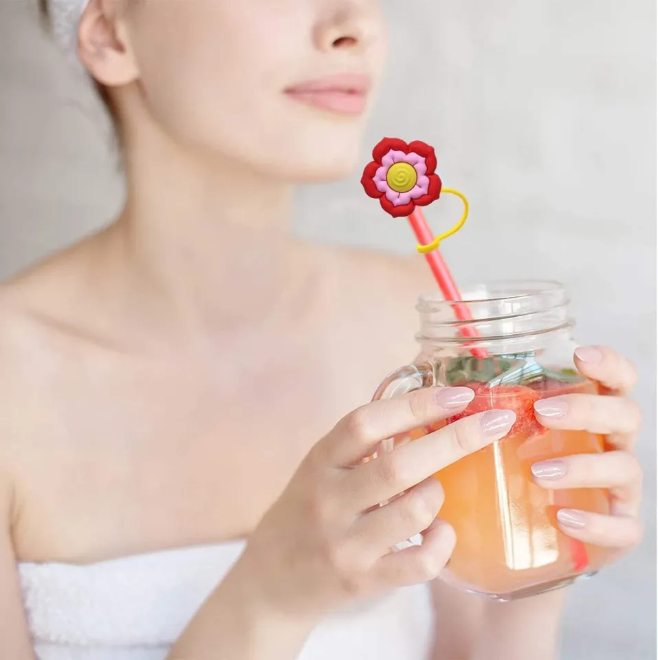 1PCS Cup straw cover Cute cup straw caps charms straw toppers for tumbers  drink cover straw cover Straw Tip