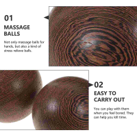 2Pcs Rosewood Hand Balls Baoding Balls Chinese Acupoint Balls Hand Exercise Balls Wrist Balls 5Cm