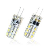 สินค้าใหม่โคมไฟ LED G4 DC 12V/AC 220V โคมไฟฮาโลเจน LED 3014 SMD 360หลอดไฟ LED องศาพร้อมซิลิโคนแบบนิ่มสีขาว/สีขาวอบอุ่น