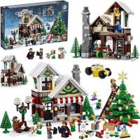 【CW】 City Creative Winter Village Toy Shop 10249 Friends Building Blocks House Santa Claus Store Bricks Kids Christmas Gift Toys