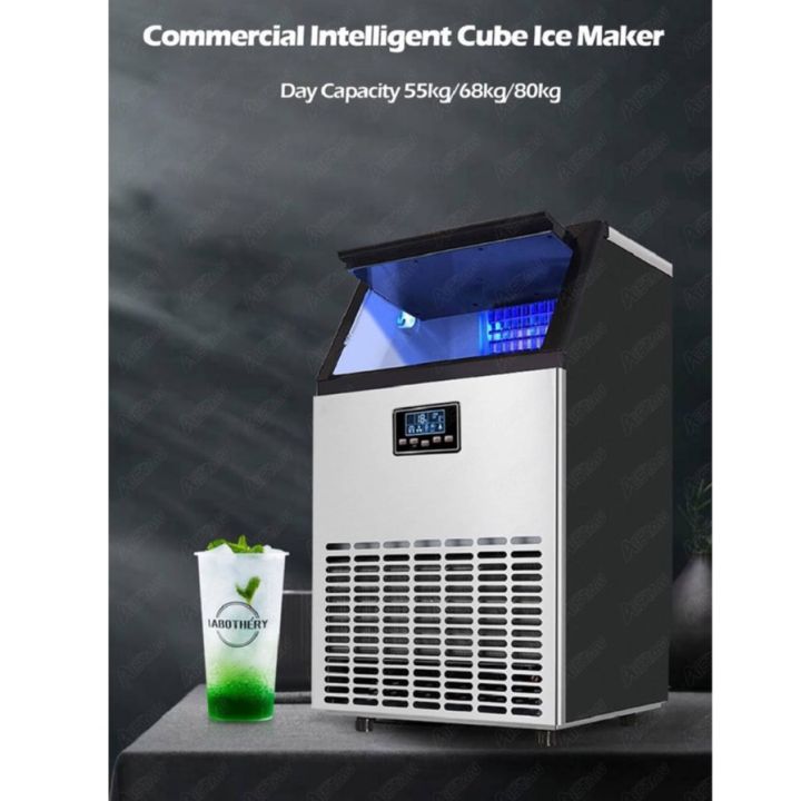 เครื่องทำน้ำแข็ง-ice-maker-สำหรับ-commercial-hzb50a-50kg-24hr-ice-cube-เครื่องทำน้ำแข็งในร้านอาหาร-ใช้ในปริมาณมาก