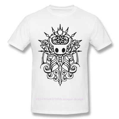 [COD]Summwe เสื้อยืดผ้าฝ้าย พิมพ์ลาย TribalAnime เกม Hollow Knight สีขาว แฟชั่นสําหรับผู้ชายS-5XL  4P76