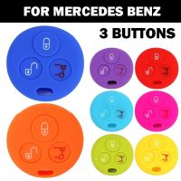 ♧♕ For Mercedes Benz SMART Fortwo 450 07-13 Forfour Roadster City-Coupe 3 Button Silicone Remote Key Case Shell Fob Car Styling