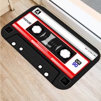 Welcome Mat Music Tape Printed Entrance Doormat Anti-slip Bedroom Living Room Hallway Carpet Soft Area Rug Home Decoration