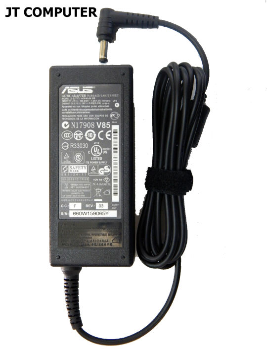 สายชาร์จโน๊ตบุ๊ค-อะแดปเตอร์โน๊ตบุ๊ค-adapter-notebook-asus-19v-3-42a-65w-หัว5-5-2-5-mm-ของเทียบ-oem-มีสาย-ac-ให้