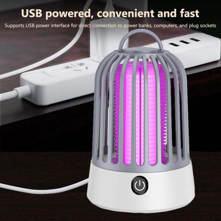 1200มิลลิแอมป์ชาร์จได้แมลงไฟฟ้าเงียบ-usb-โคมไฟดักแมลงรังสีต่ำ360องศาพื้นที่กว้างสำหรับกลางแจ้ง-ในร่ม