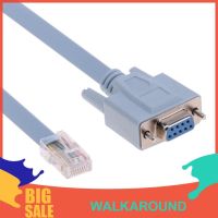 สายเคเบิ้ลเครือข่ายคอนโซล Rj45 Male To Db9 Female 1 . 5 เมตรสําหรับ Cisco Switch Router 〖QYUE〗