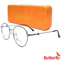 แว่นตา Fashion รุ่น Butterfly 6834 กรอบแว่นตา สำหรับตัดเลนส์ กรอบเต็ม แว่นแฟชั่น ชาย หญิง ทรงสปอร์ต sport วัสดุ สแตนเลส stainless steel ขาข้อต่อ รับตัดเลนส์