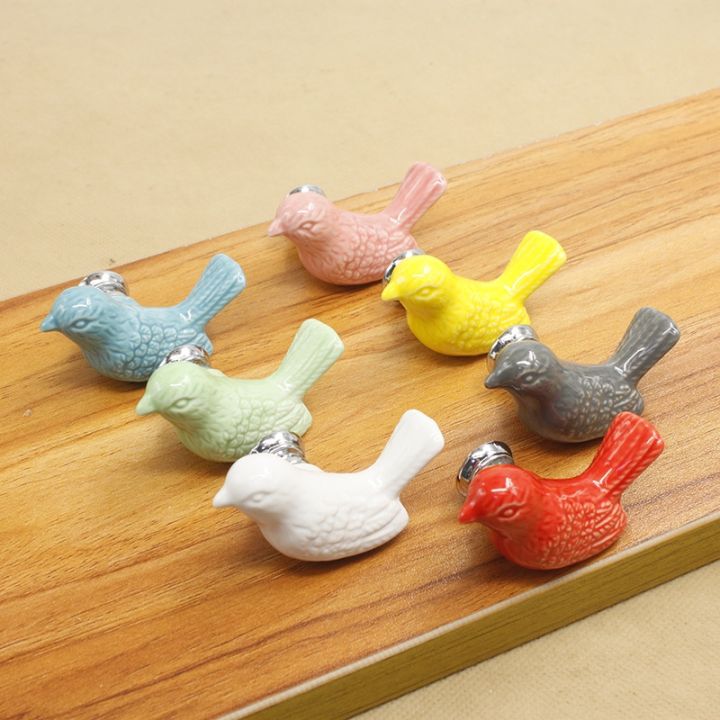 factory-ceramic-handle-european-modern-pigeon-cartoon-childrens-cabinet-drawer-white-single-hole-handle-bird-cute-fun-children