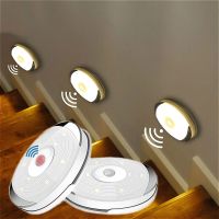 ใหม่ PIR Motion Sensor LED Night Light Puck Light ภายใต้ตู้ตู้เสื้อผ้าห้องนอนห้องครัวบันได LED Emergency