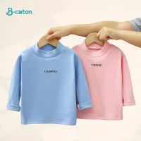 【CC】 Children Top T-shirt Sleeve Collar Thermal Warm Clothing for Kids 1-8 Years Old