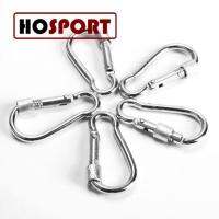 5Pcs Aluminium Kunci Skru Carabiner Snap Cangkuk Klip Perkhemahan Mendaki Luar