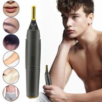 ZZOOI Mini Portable Electric Nose Hair Trimmer Ultra Thin Precision Trimmer Ear Trimmer for Men Nose Hair Shaver Waterproof Clean Tool