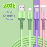 【Taotao Electronics】 ZCIT Macarons เครื่องชาร์จสายสายเคเบิลพกพาได้ยาว1เมตรแอนดรอยด์ไมโครยูเอชบี/Type-C/Iphone.