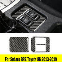 Carbon Fiber Car Stickers And Decals Seat Button Trim Cover For Subaru BRZ Toyota 86 2013-2019 Auto Accesorios