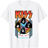 Hot sale THE rock kiss band graphic Mens 100% Cotton Round Neck Short Sleeve T-Shirt  Adult clothes