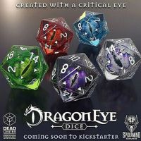 ฮาโลวีนไพ่ทาโรต์เกมปาร์ตี้ของเล่นเครื่องประดับ Polyhedral Crystal Dragon Eye Dice Longan Dice-Aluere
