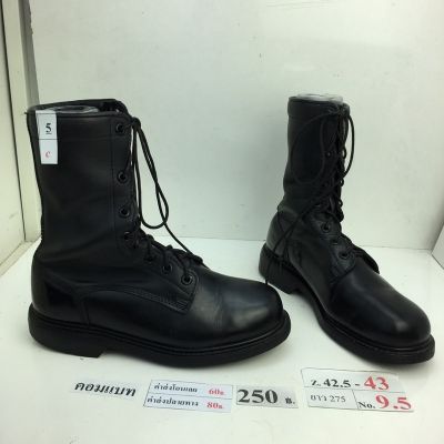 CODff51906at รองเท้าคอมแบท Combat shoes รองเท้าคอมแบททหาร หนังสีดำ สภาพดี ทรงสวย มือสอง คัดเกรด ของนอก เกาหลี