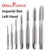 Drillforce Left Hand Screw Machine ดอกต๊าปเกลียวดอกสว่าน HSS ขลุ่ยตรงอิมพีเรียลขนาด 3 / 16-24 1 / 4-28 5 / 16-24 3 / 8-24 7 / 8-19