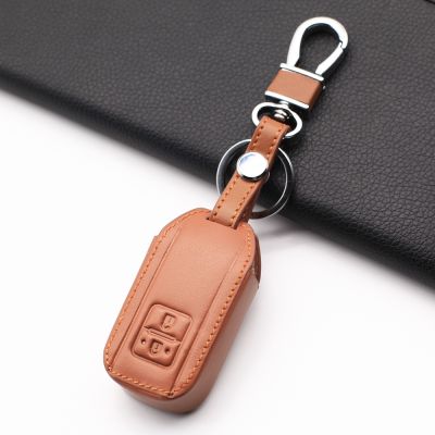 ✻❒ Genuine leather car key cover fob case for suzuki swift 2017 2018 wagon r 2 buttons remote style car key case
