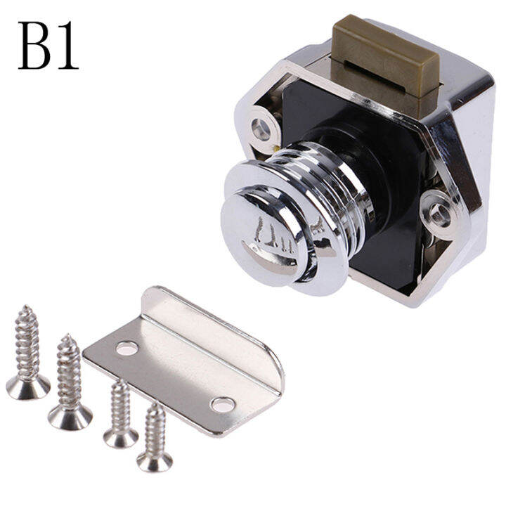 Beautiful Push Lock Button Catch Lock Cupboard Door Knob Motorhome RV Latch Knob Lazada
