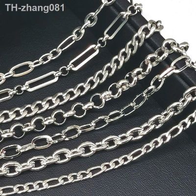 1meter Stainless Steel Necklace Chain for Jewelry Making DIY 1:3 NK Rolo Cable Link Curb Chains Thick Chain Bracelet Accessories