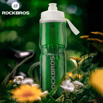 【CC】∋۞▨  ROCKBROS Bottle 750ml Riding Camping Hiking Kettle Press