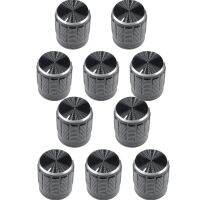 10Pcs/set Control Rotary Button Knop Cap Potentiometer knob Aperture Aluminum Cap For Knurled Shaft Potentiometer 15 x 16.5mm