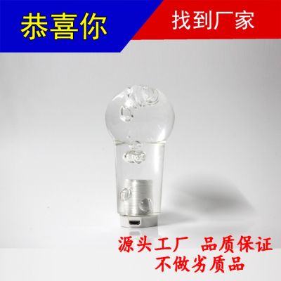 [COD] Car crystal luminescent transparent bubble stick gear universal led personality creative head modification