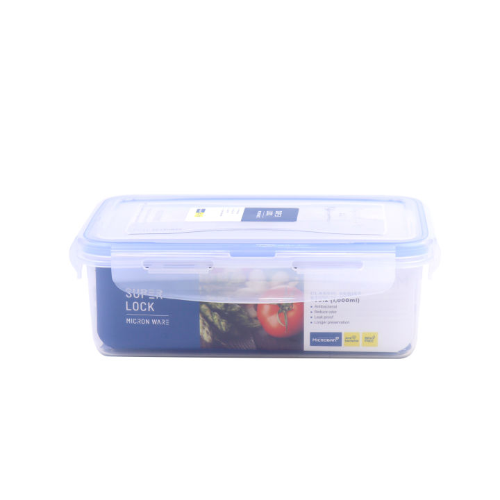 กล่องถนอมอาหาร-ความจุ-1000-ml-กล่องใส่อาหาร-เข้าไมโครเวฟได้-ป้องกันเชื้อราและแบคทีเรีย-แบรนด์-super-lock-รุ่น-5012