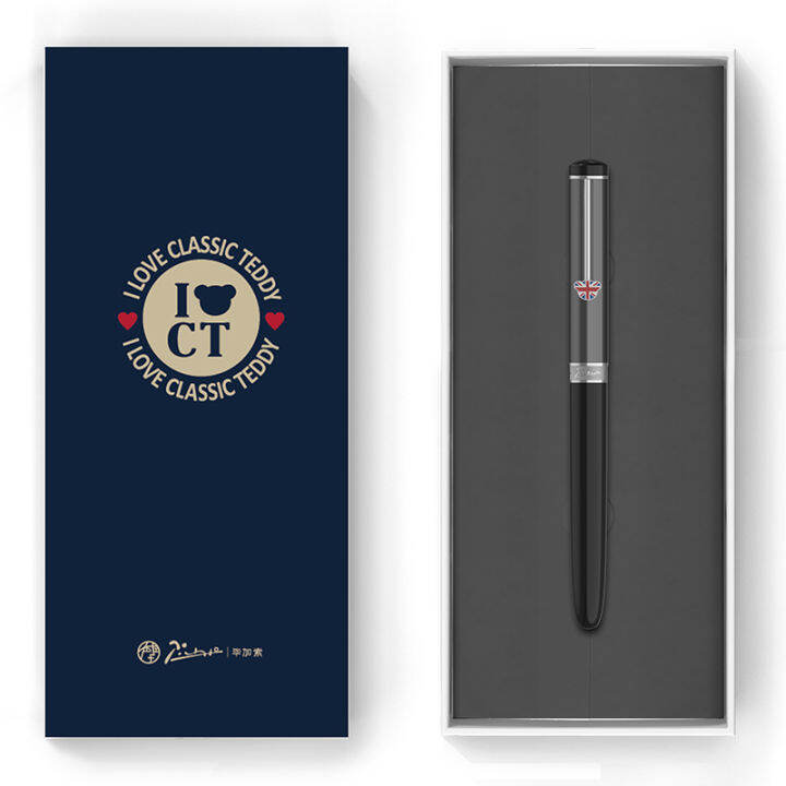 picasso-921-metal-fountain-pen-classic-teddy-pimio-british-series-iridium-f-ink-pen-writing-gift-set-for-business-office-school