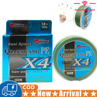 Fast Delivery Super Strong 4 Strands Braided Fishing Line 10LB-80LB High Tensile Strength Braided Lines 100M For Saltwater Freshwater