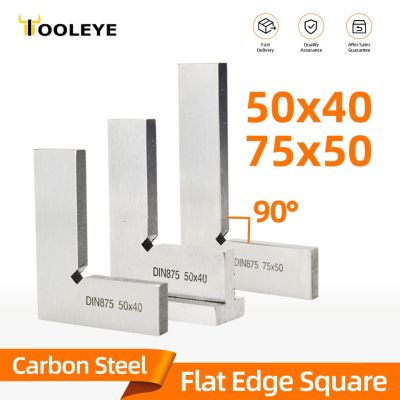 ：“{》 Try Square Flat Edge Square Ruler 90 Degree Woodworking Tools Metal Right Angle Ruler Measurement Tools Set-Square 50X40/75X50mm