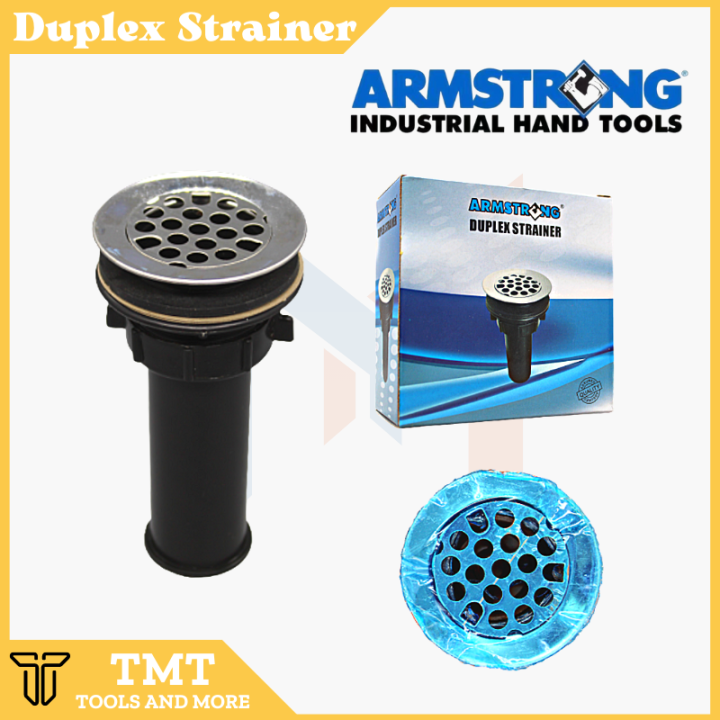 Kitchen Sink Drain Duplex Strainer Stainless 3 1/2" Anti Blocking Sink