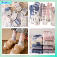 ADAM สเกตบอร์ด Warm WARM หนา ตุ๊กตา ถุงเท้านอน Cashmere Sox ถุงเท้าตั้งพื้น ถุงเท้ากำมะหยี่ปะการัง ลายอุ้งเท้า