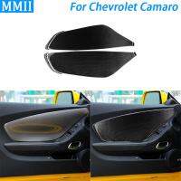 สำหรับ Chevrolet Camaro 2010-2015คาร์บอนไฟเบอร์ด้านหน้าประตูทั้งสองด้านแผงฝาครอบรถอุปกรณ์ตกแต่งภายใน Sticker