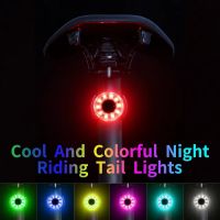 △ ANTUSI Bike Tail Light Saddle Seatpos Bicycle Rear Light USB Charging Waterproof Rear Light 7 Color Bike Accessories Q1