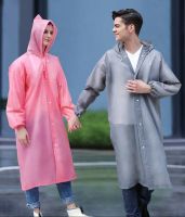 ชุดกันฝน เสื้อคลุมกันฝนแบบหนา น้ำหนักเบา EVA Rain Coat แบบ Free Size ( ขนาดฟรีไซร์ S - 3XL ) หนัก 150 กรัม สีสันสดใส กันฝนได้ดี