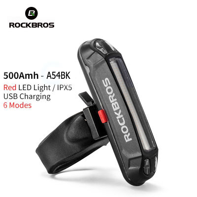 ROCKBROS Bicycle Bike Light Waterproof Taillight LED USB Rechargable Safety Night Riding Warning Saddle Rear Light Bike Lamp Mengjie