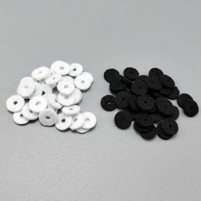 ；‘【；。 100 Pcs Round Soft Felt Fabric Guitar Strap Lock Straplock Strap Button Mount Washer Cushions - Outer Diameter:12Mm